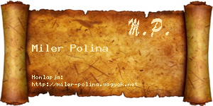Miler Polina névjegykártya